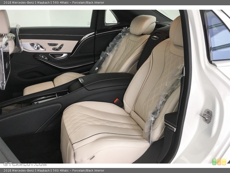 Porcelain/Black Interior Rear Seat for the 2018 Mercedes-Benz S Maybach S 560 4Matic #128138962