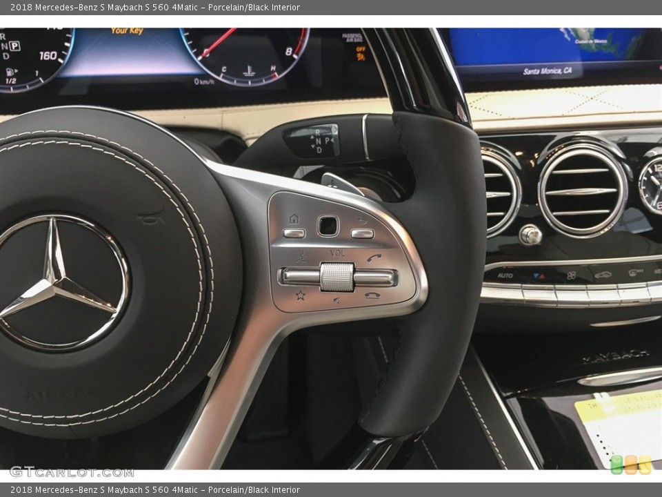 Porcelain/Black Interior Steering Wheel for the 2018 Mercedes-Benz S Maybach S 560 4Matic #128139037