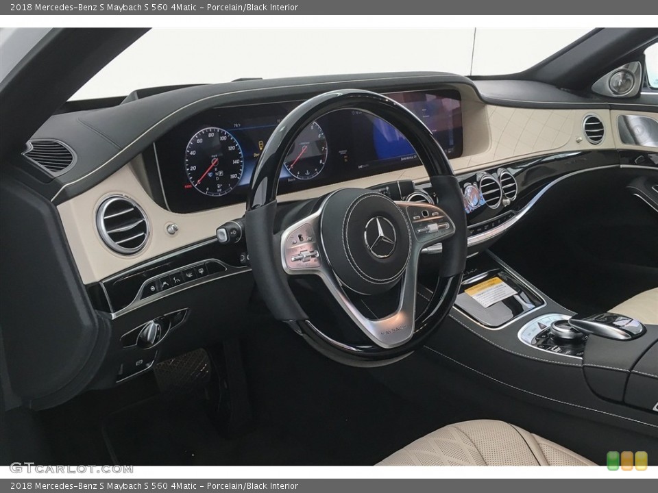 Porcelain/Black Interior Dashboard for the 2018 Mercedes-Benz S Maybach S 560 4Matic #128139070