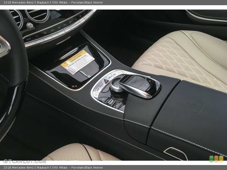 Porcelain/Black Interior Controls for the 2018 Mercedes-Benz S Maybach S 560 4Matic #128139091