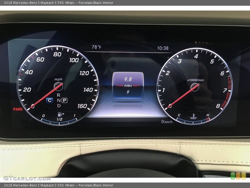 Porcelain/Black Interior Gauges for the 2018 Mercedes-Benz S Maybach S 560 4Matic #128139436