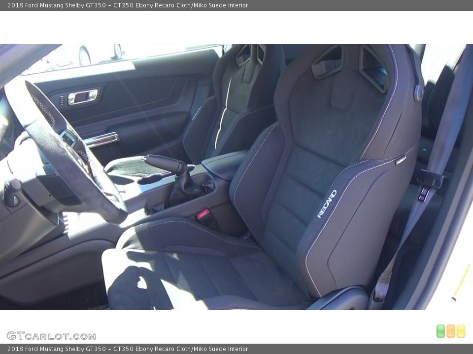 GT350 Ebony Recaro Cloth/Miko Suede 2018 Ford Mustang Interiors