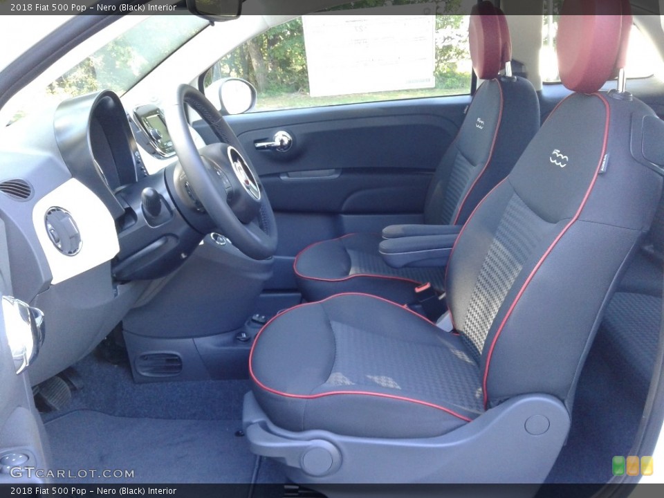 Nero (Black) Interior Photo for the 2018 Fiat 500 Pop #128163528