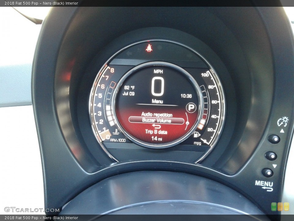 Nero (Black) Interior Gauges for the 2018 Fiat 500 Pop #128163705