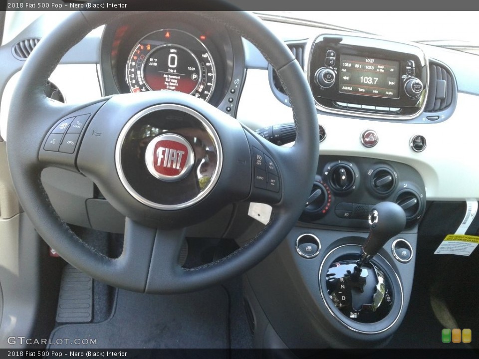 Nero (Black) Interior Steering Wheel for the 2018 Fiat 500 Pop #128163846