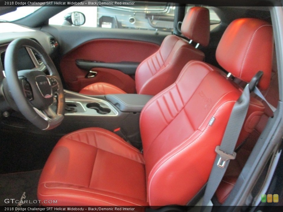 Black/Demonic Red Interior Photo for the 2018 Dodge Challenger SRT Hellcat Widebody #128209512