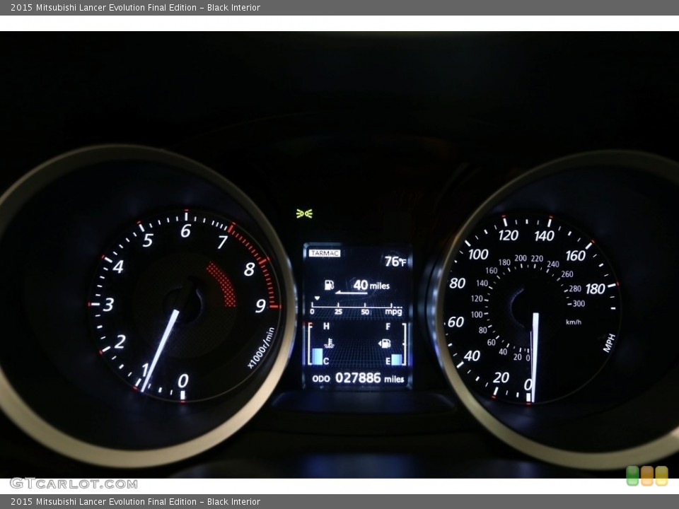 Black Interior Gauges for the 2015 Mitsubishi Lancer Evolution Final Edition #128210673