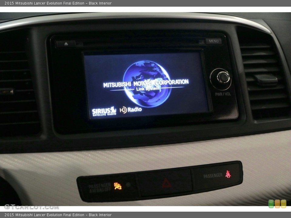 Black Interior Controls for the 2015 Mitsubishi Lancer Evolution Final Edition #128210676