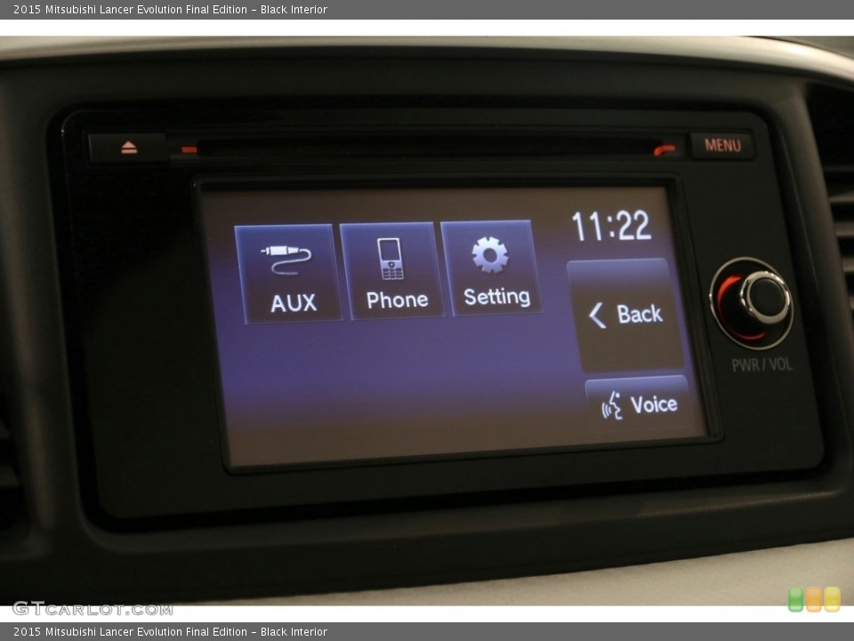 Black Interior Controls for the 2015 Mitsubishi Lancer Evolution Final Edition #128210697