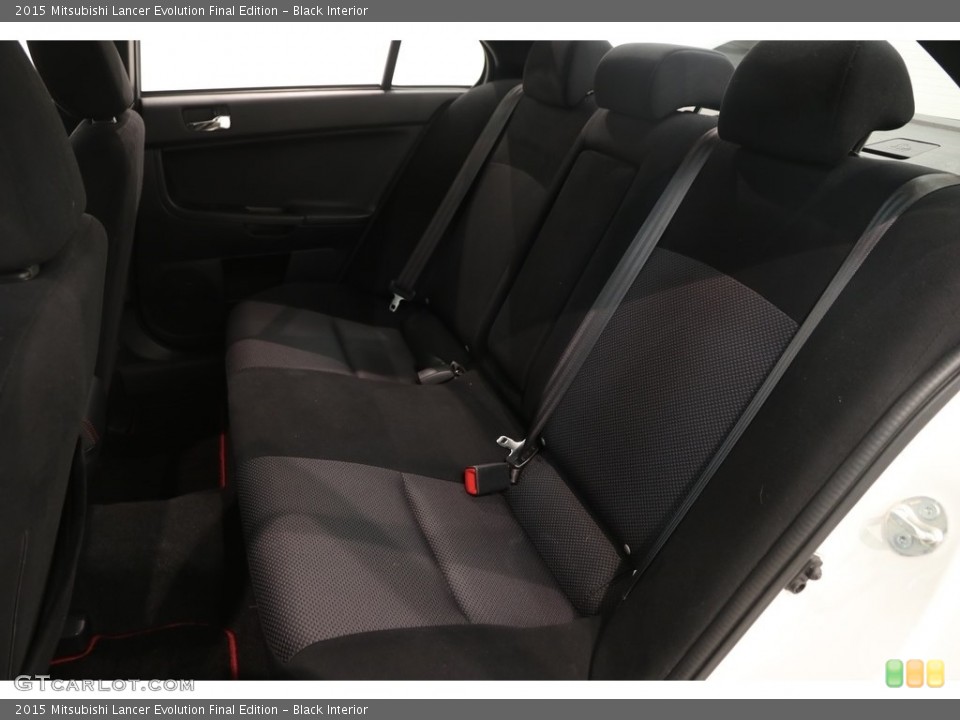 Black Interior Rear Seat for the 2015 Mitsubishi Lancer Evolution Final Edition #128210748