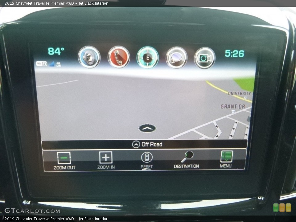 Jet Black Interior Navigation for the 2019 Chevrolet Traverse Premier AWD #128228549