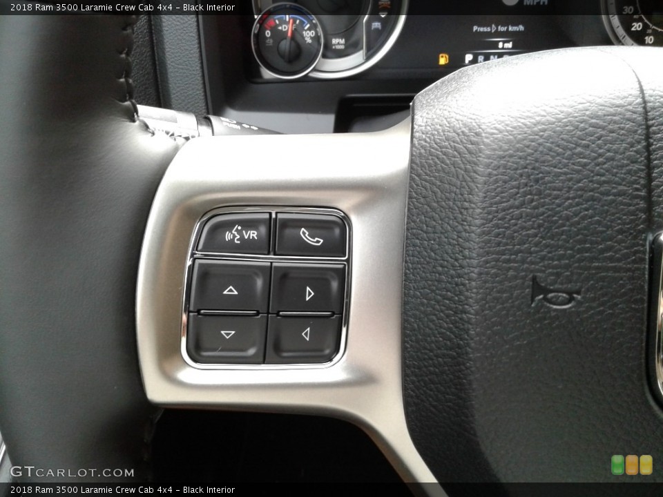 Black Interior Controls for the 2018 Ram 3500 Laramie Crew Cab 4x4 #128230295