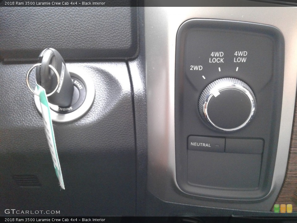 Black Interior Controls for the 2018 Ram 3500 Laramie Crew Cab 4x4 #128230595