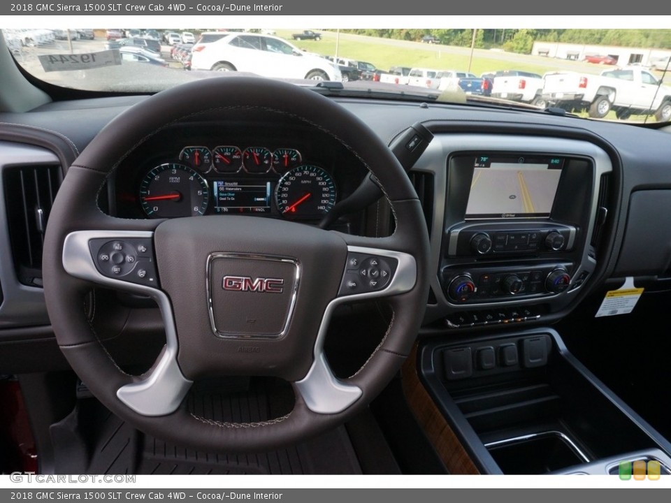 Cocoa/­Dune Interior Steering Wheel for the 2018 GMC Sierra 1500 SLT Crew Cab 4WD #128246930