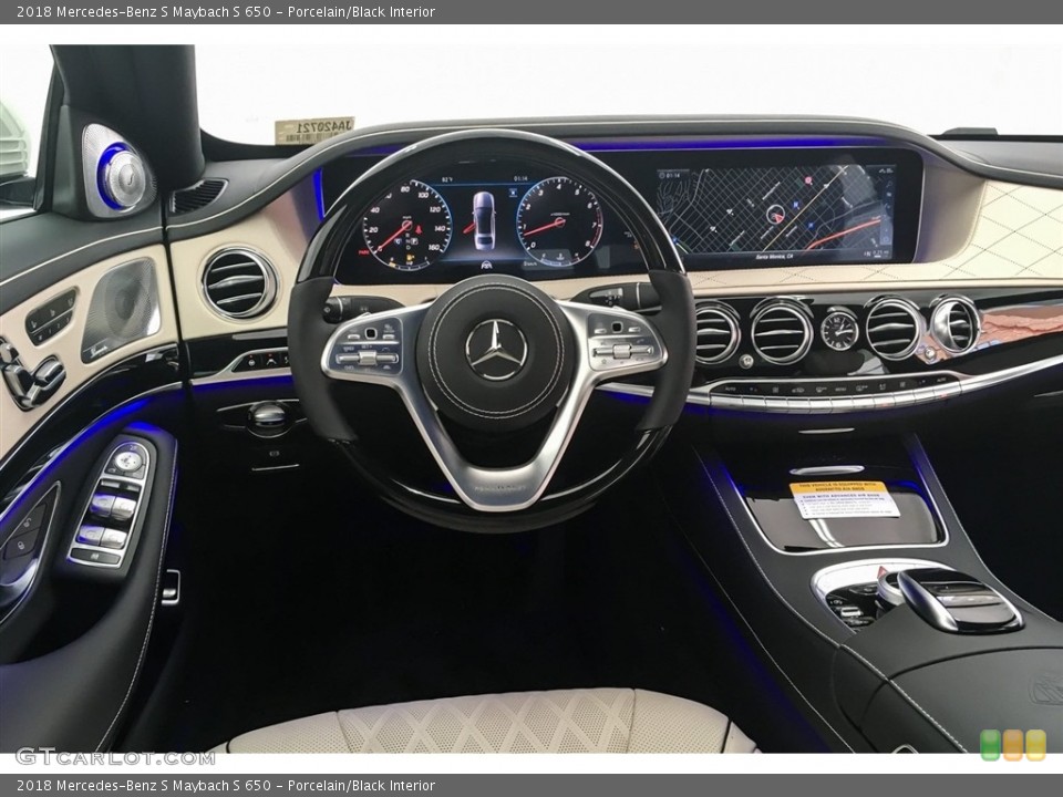 Porcelain/Black Interior Dashboard for the 2018 Mercedes-Benz S Maybach S 650 #128262122