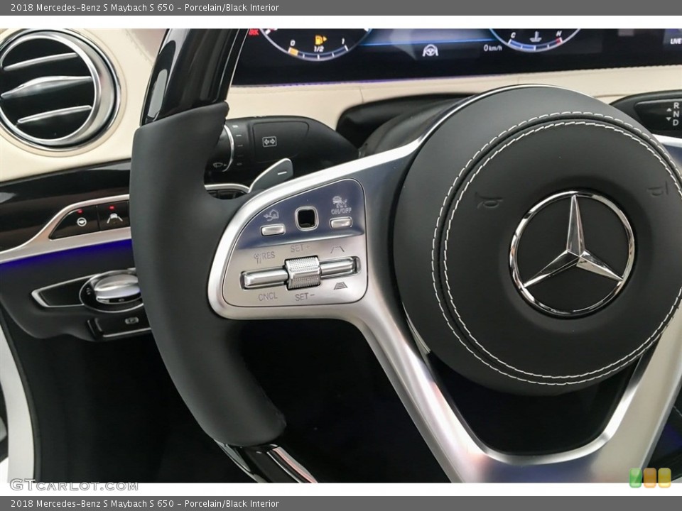 Porcelain/Black Interior Steering Wheel for the 2018 Mercedes-Benz S Maybach S 650 #128262437