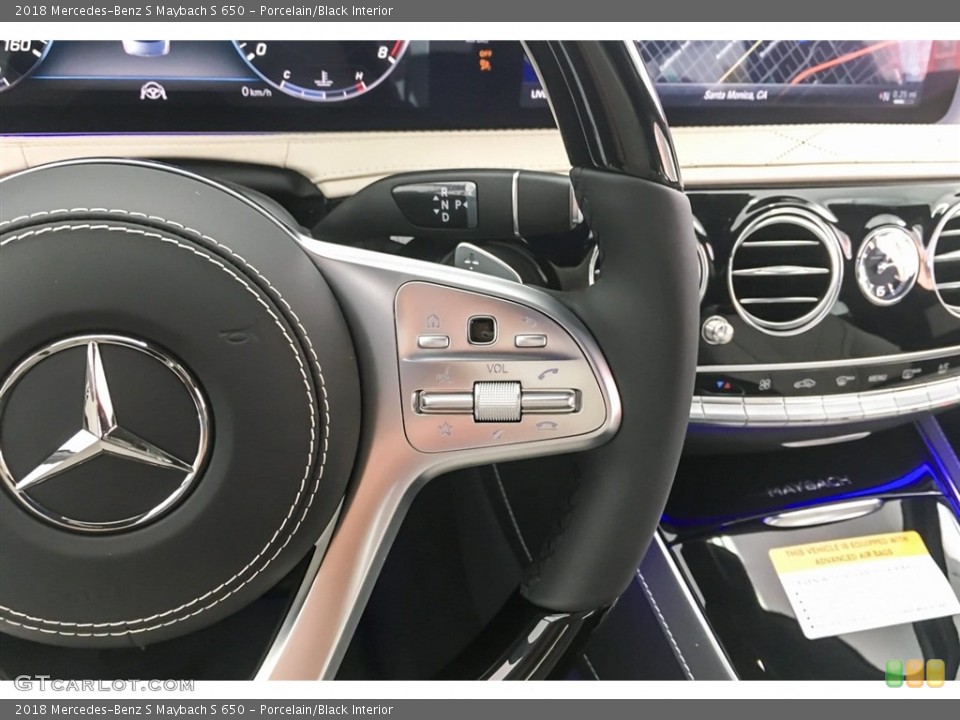 Porcelain/Black Interior Steering Wheel for the 2018 Mercedes-Benz S Maybach S 650 #128262458