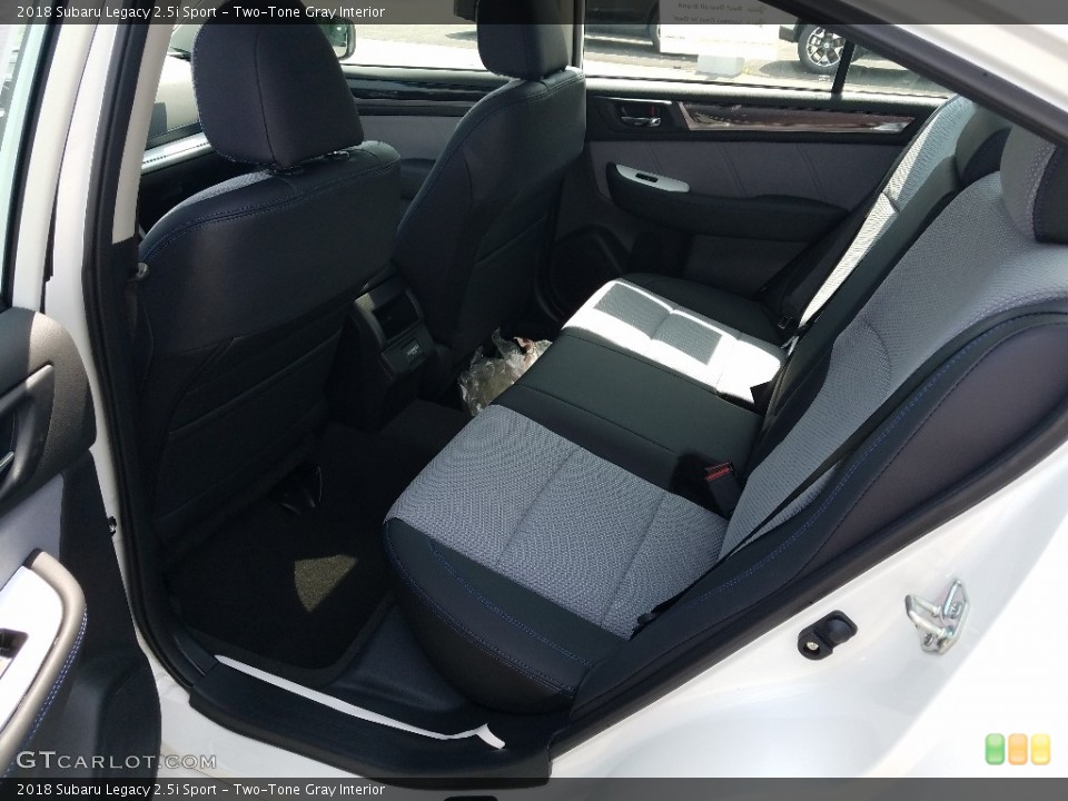Two-Tone Gray Interior Rear Seat for the 2018 Subaru Legacy 2.5i Sport #128268776