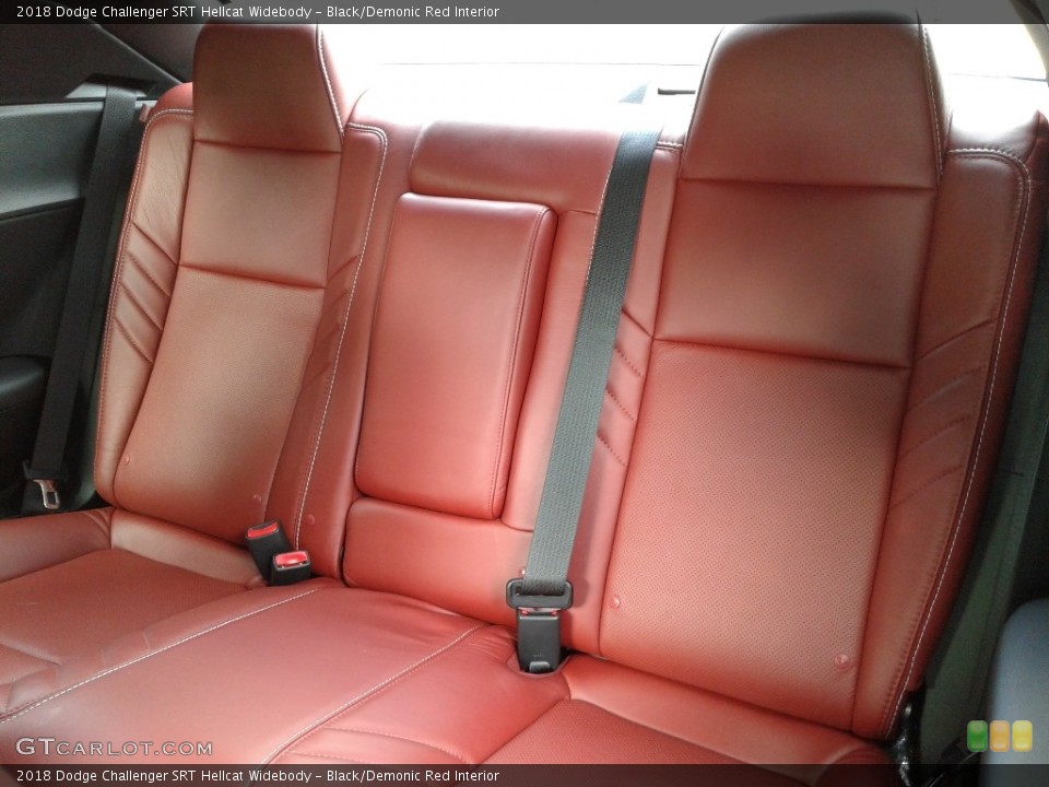 Black/Demonic Red Interior Rear Seat for the 2018 Dodge Challenger SRT Hellcat Widebody #128271212