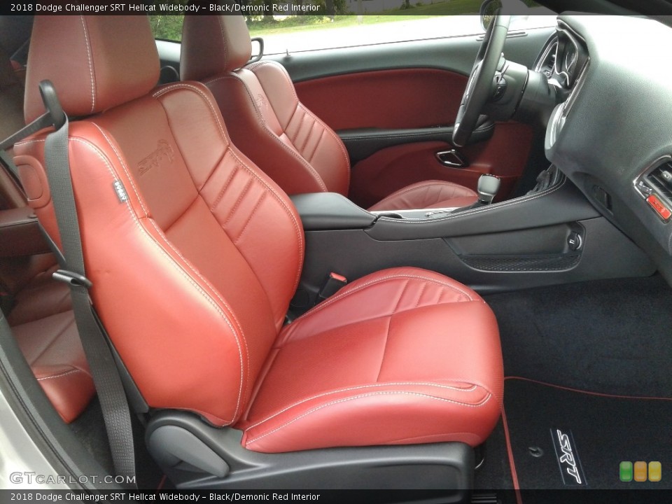 Black/Demonic Red Interior Front Seat for the 2018 Dodge Challenger SRT Hellcat Widebody #128271284