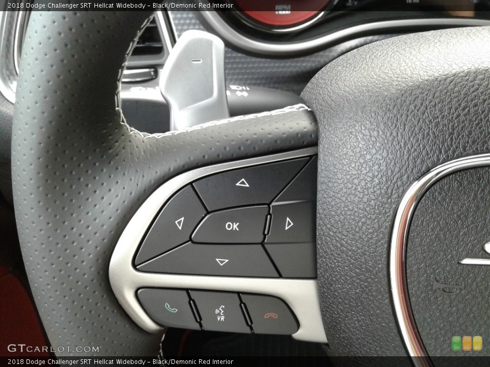 Black/Demonic Red Interior Steering Wheel for the 2018 Dodge Challenger SRT Hellcat Widebody #128271338
