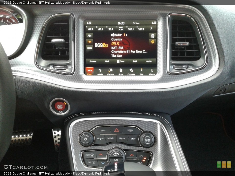 Black/Demonic Red Interior Controls for the 2018 Dodge Challenger SRT Hellcat Widebody #128271420