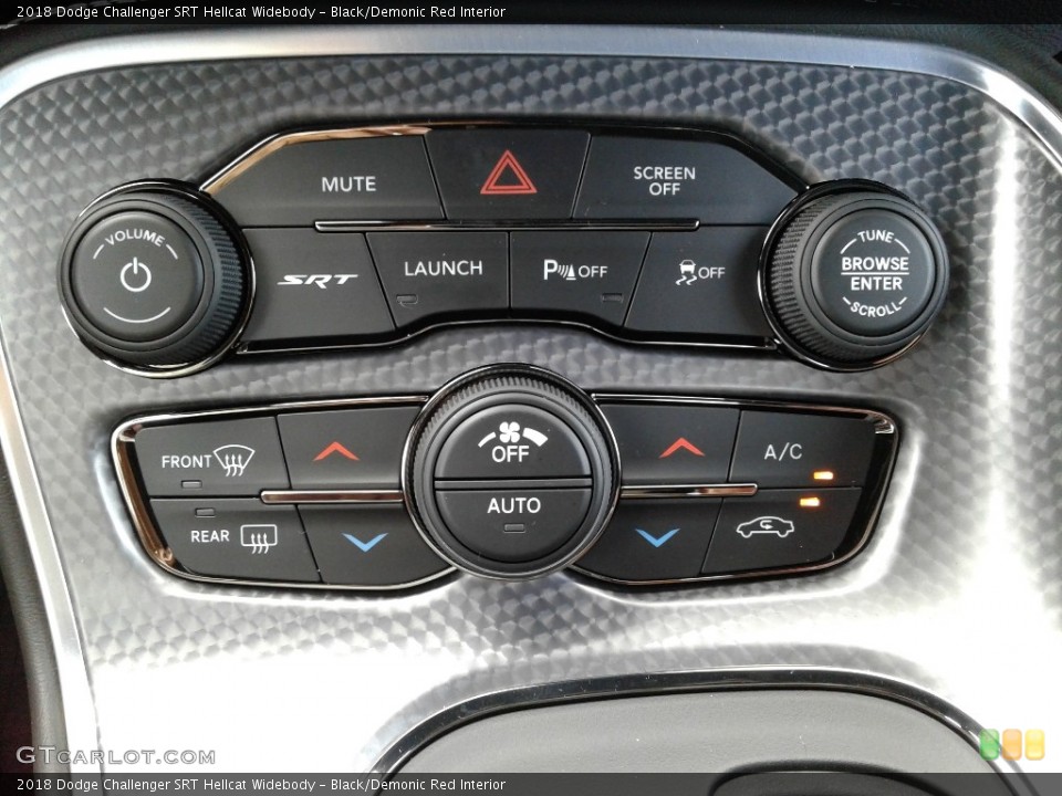 Black/Demonic Red Interior Controls for the 2018 Dodge Challenger SRT Hellcat Widebody #128271647