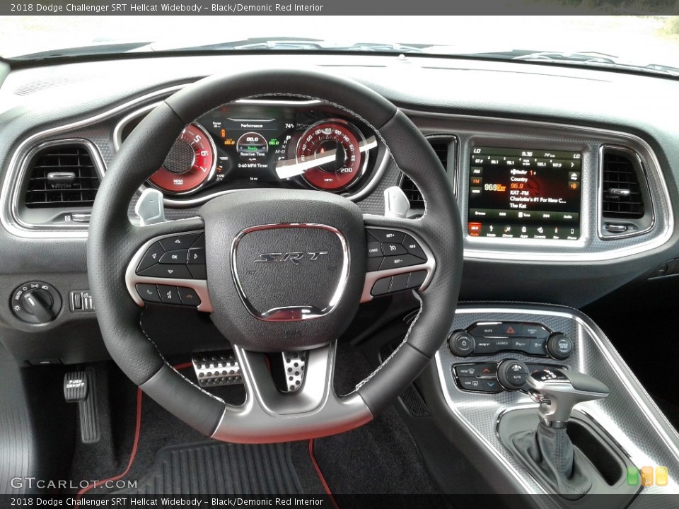 Black/Demonic Red Interior Dashboard for the 2018 Dodge Challenger SRT Hellcat Widebody #128271686