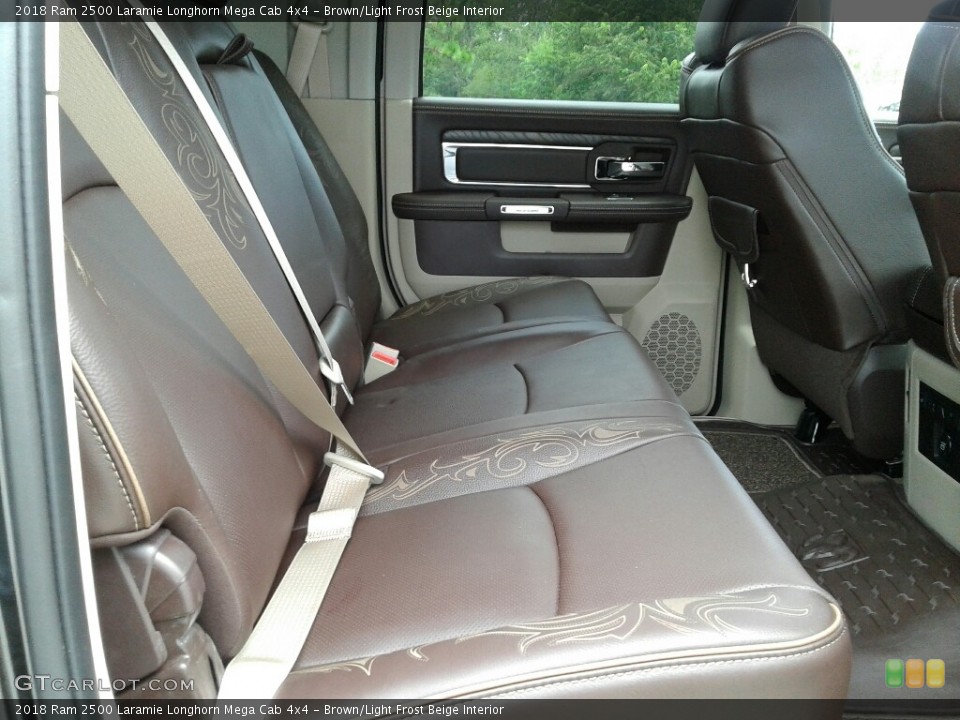 Brown/Light Frost Beige Interior Rear Seat for the 2018 Ram 2500 Laramie Longhorn Mega Cab 4x4 #128272646