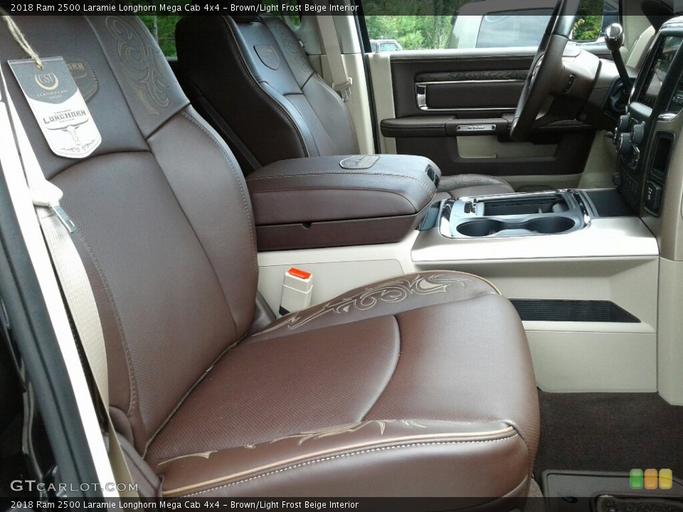 Brown/Light Frost Beige Interior Front Seat for the 2018 Ram 2500 Laramie Longhorn Mega Cab 4x4 #128272676