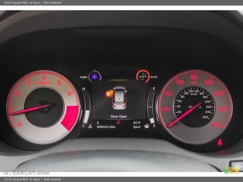 Red Interior Gauges for the 2019 Acura RDX A-Spec #128283823
