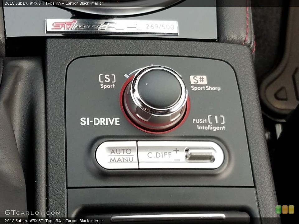 Carbon Black Interior Controls for the 2018 Subaru WRX STI Type RA #128288458