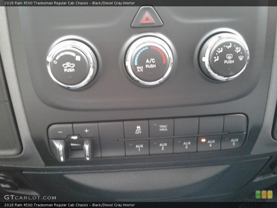 Black/Diesel Gray Interior Controls for the 2018 Ram 4500 Tradesman Regular Cab Chassis #128293573