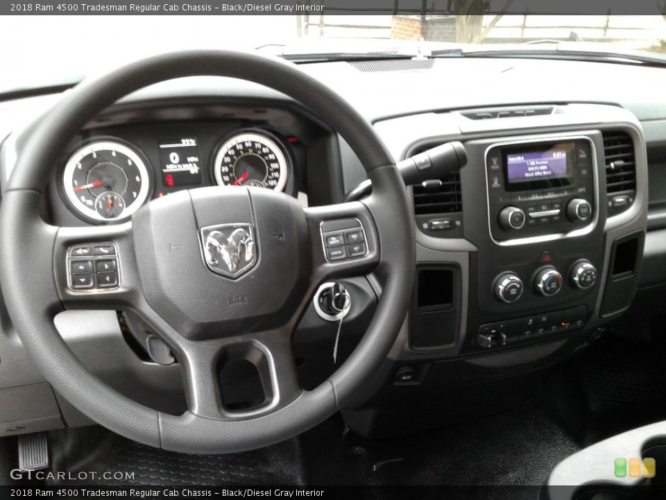 Black/Diesel Gray Interior Dashboard for the 2018 Ram 4500 Tradesman Regular Cab Chassis #128293663