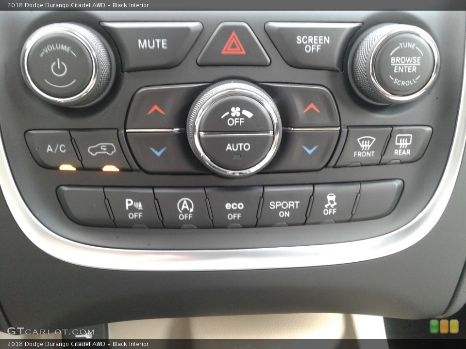 Black Interior Controls for the 2018 Dodge Durango Citadel AWD #128318401