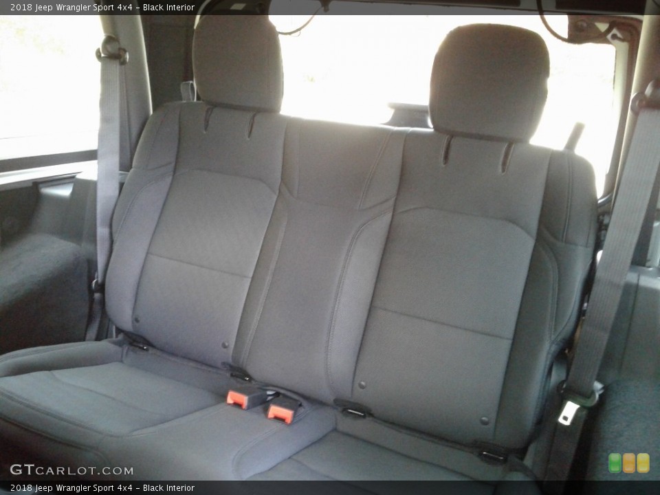 Black Interior Rear Seat for the 2018 Jeep Wrangler Sport 4x4 #128320114