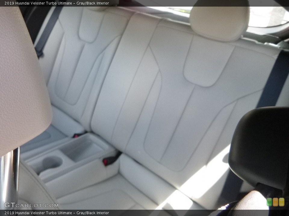 Gray/Black Interior Rear Seat for the 2019 Hyundai Veloster Turbo Ultimate #128333517