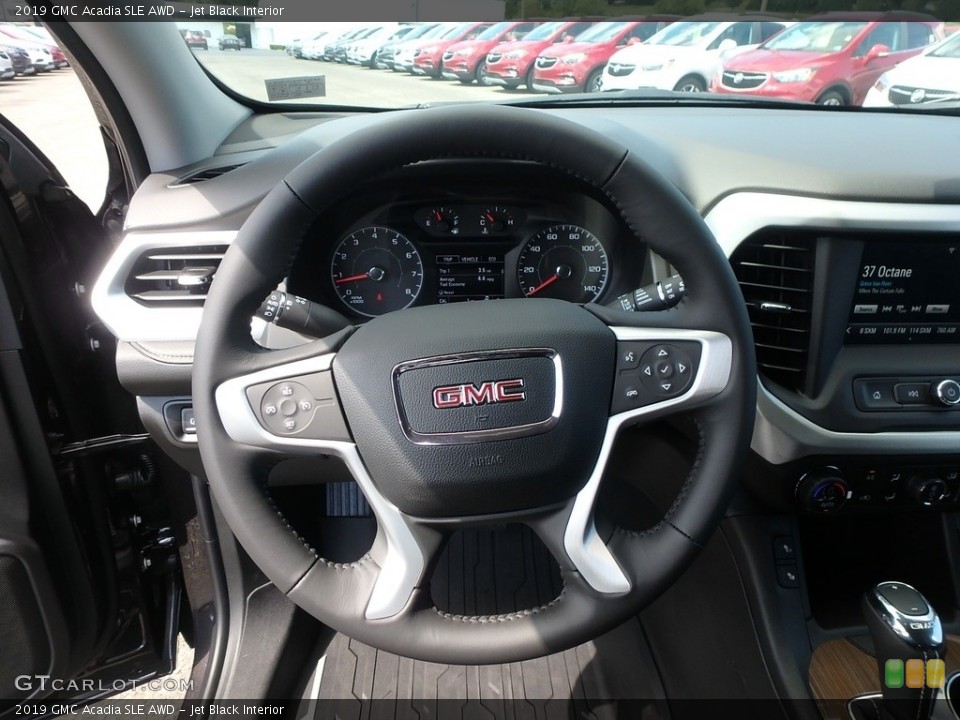 Jet Black Interior Steering Wheel for the 2019 GMC Acadia SLE AWD #128335206