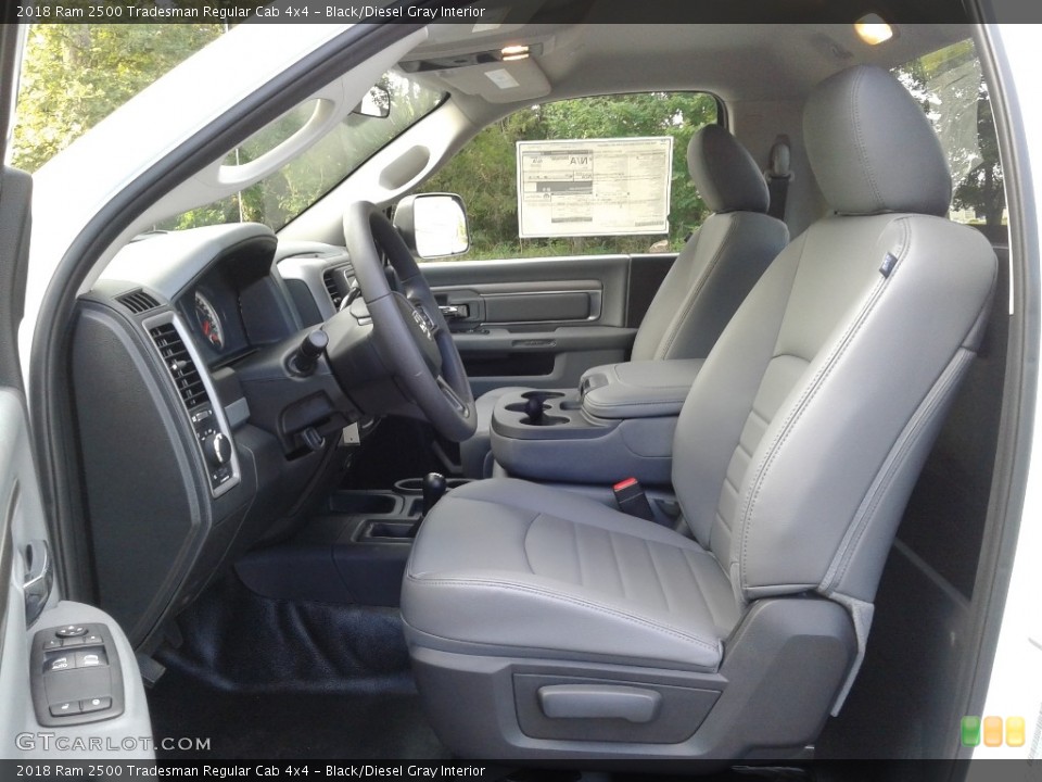 Black/Diesel Gray Interior Front Seat for the 2018 Ram 2500 Tradesman Regular Cab 4x4 #128338413