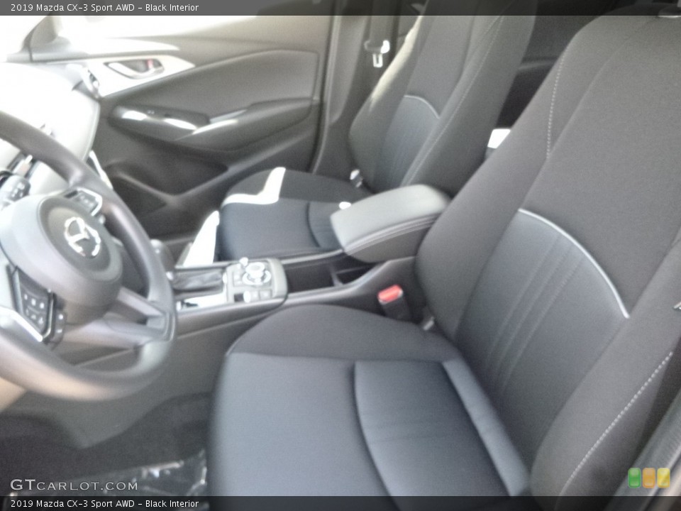 Black Interior Front Seat for the 2019 Mazda CX-3 Sport AWD #128338554