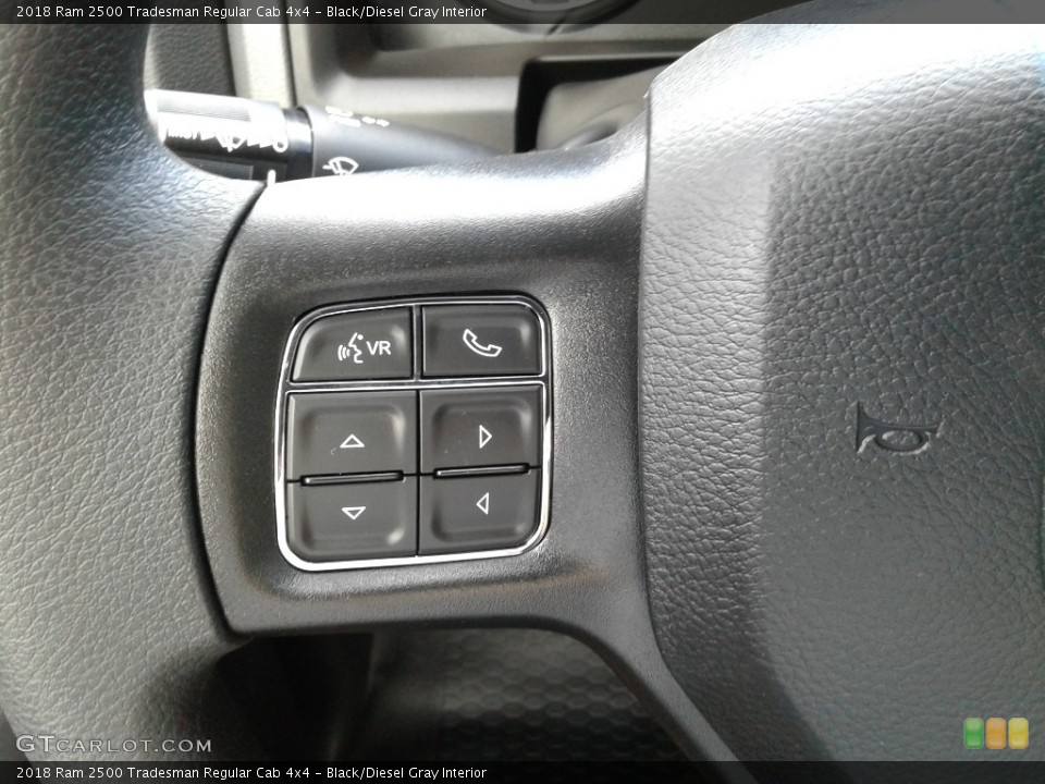 Black/Diesel Gray Interior Steering Wheel for the 2018 Ram 2500 Tradesman Regular Cab 4x4 #128338575