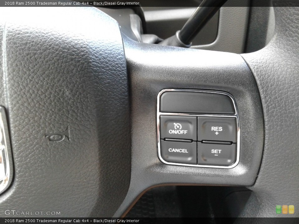 Black/Diesel Gray Interior Steering Wheel for the 2018 Ram 2500 Tradesman Regular Cab 4x4 #128338602