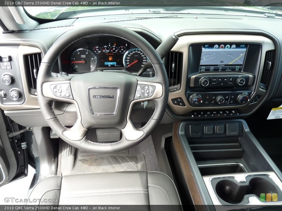 Jet Black Interior Steering Wheel for the 2019 GMC Sierra 2500HD Denali Crew Cab 4WD #128340019