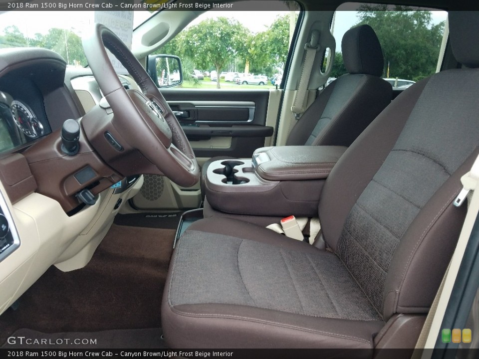 Canyon Brown/Light Frost Beige Interior Front Seat for the 2018 Ram 1500 Big Horn Crew Cab #128346585