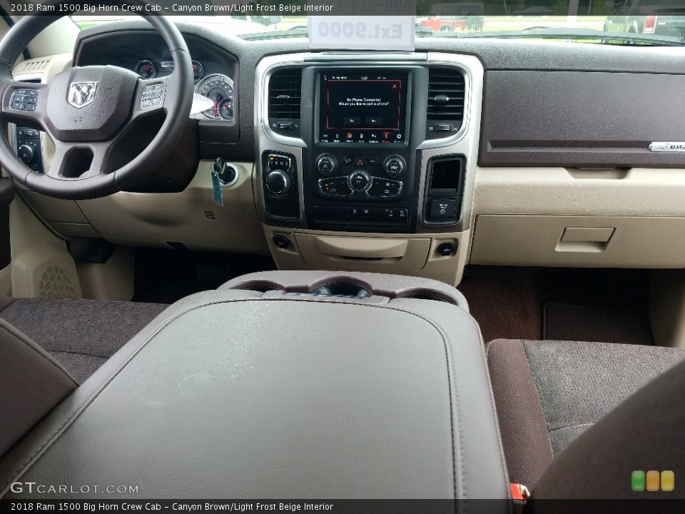 Canyon Brown/Light Frost Beige Interior Dashboard for the 2018 Ram 1500 Big Horn Crew Cab #128346699
