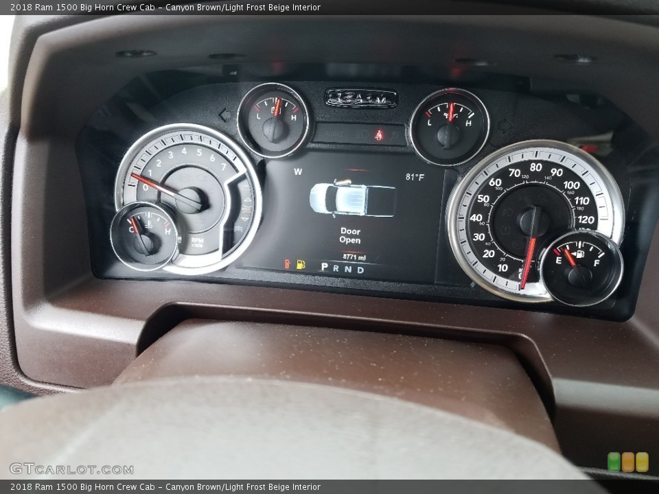 Canyon Brown/Light Frost Beige Interior Gauges for the 2018 Ram 1500 Big Horn Crew Cab #128346723