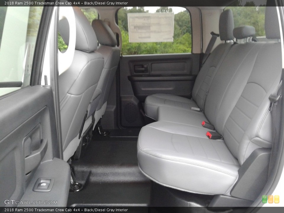 Black/Diesel Gray Interior Rear Seat for the 2018 Ram 2500 Tradesman Crew Cab 4x4 #128357149