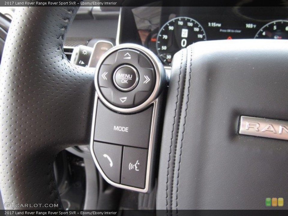 Ebony/Ebony Interior Steering Wheel for the 2017 Land Rover Range Rover Sport SVR #128370336