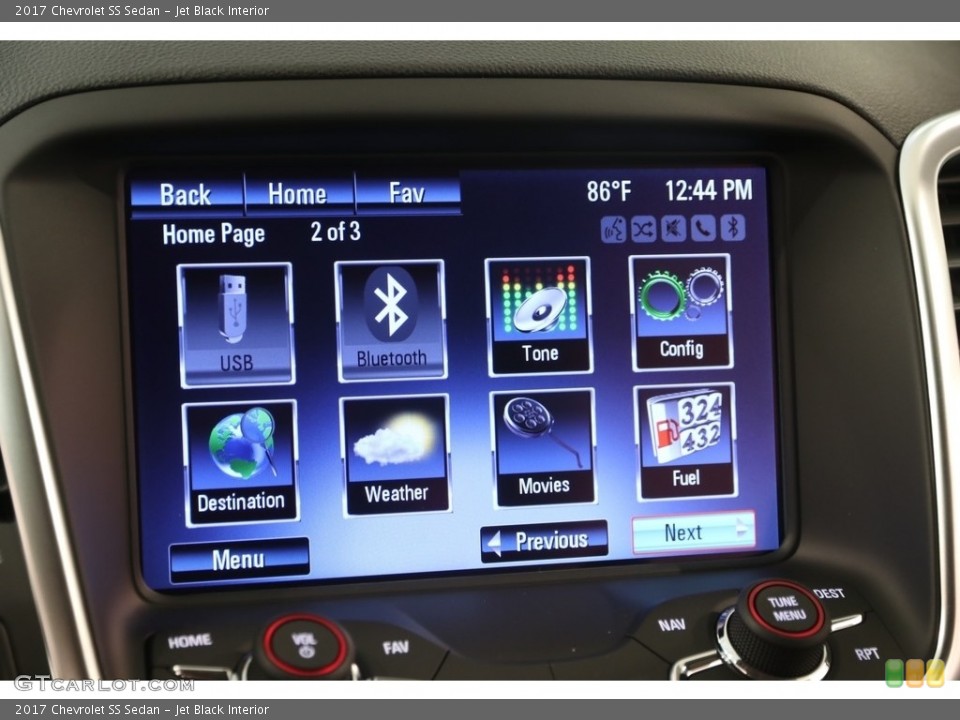 Jet Black Interior Controls for the 2017 Chevrolet SS Sedan #128377492