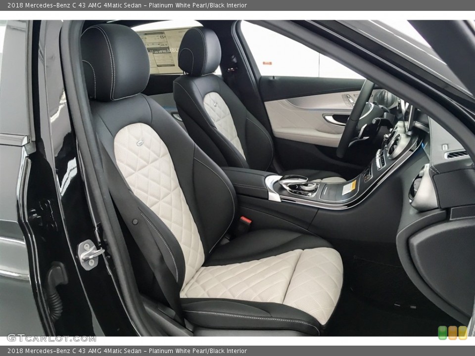 Platinum White Pearl/Black Interior Photo for the 2018 Mercedes-Benz C 43 AMG 4Matic Sedan #128381773
